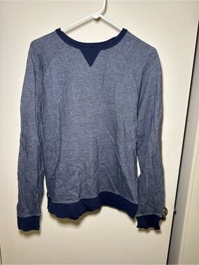 Merona Blue Two-Tone Long Sleeve Sweatshirt